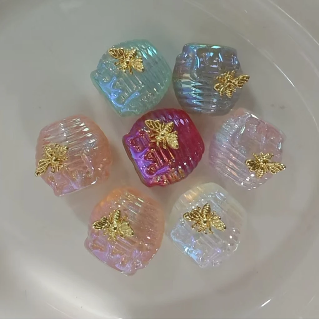 HD3200+AI38 冰美人椭圆蜂蜜罐合金穿珠成品