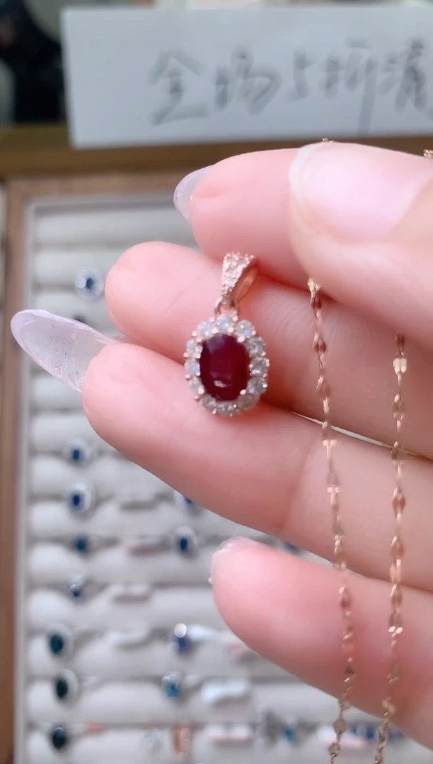 【闪购商品】红宝石颈饰银S925镶嵌51-2