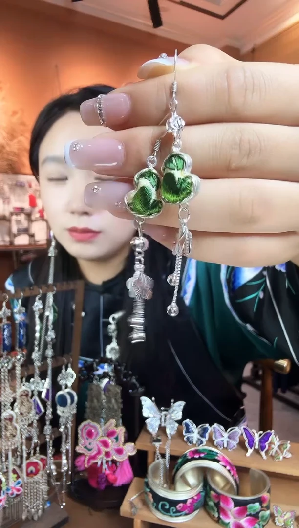刺绣纯手工民族风耳环
