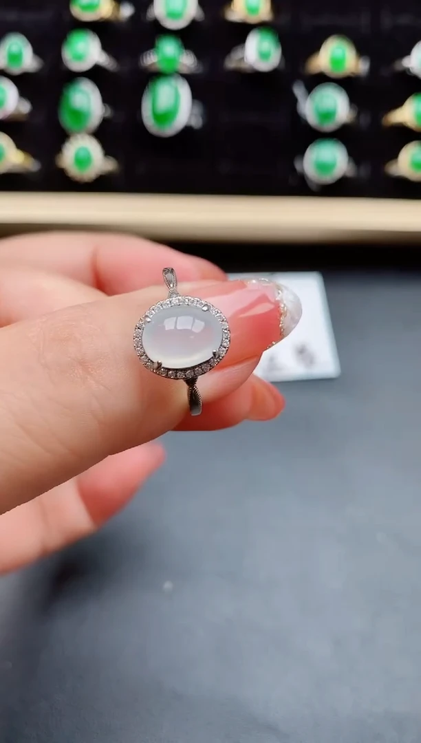 【闪购商品】翡翠戒指银S925镶嵌5080508