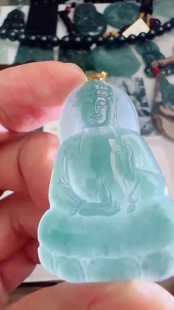 翡翠未镶嵌颈饰多样性随机发其一