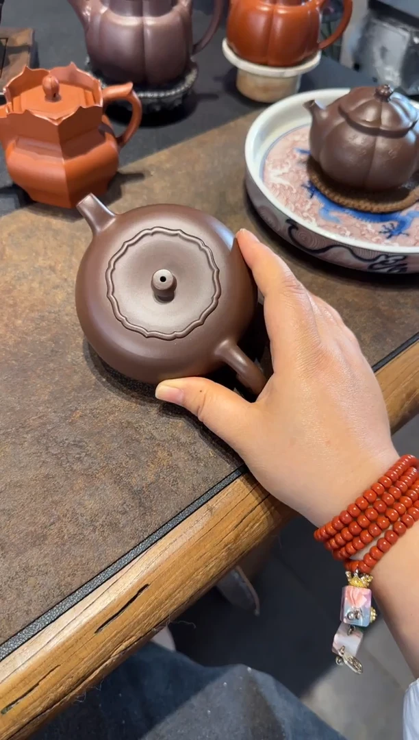 茶壶紫砂柿柿如意
