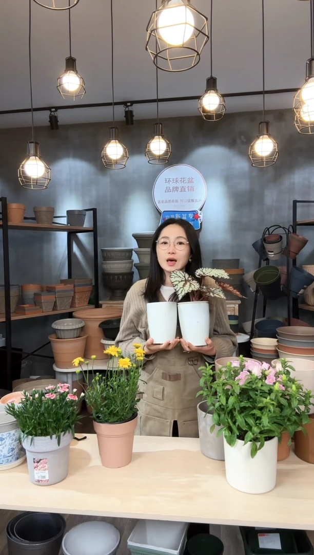 【闪购商品】塑料4.7菲玛盆2只装白色