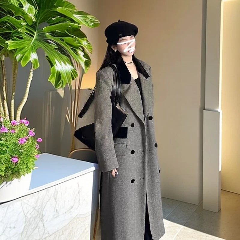 【爆款】夹棉加厚毛呢大衣外套女秋冬季呢子冬天小个子韩系英伦风