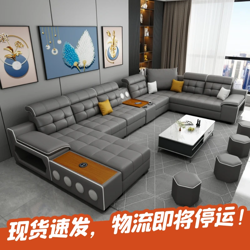 新款猫抓布布艺沙发组合网红现代简约客厅大小户型乳胶整装家具