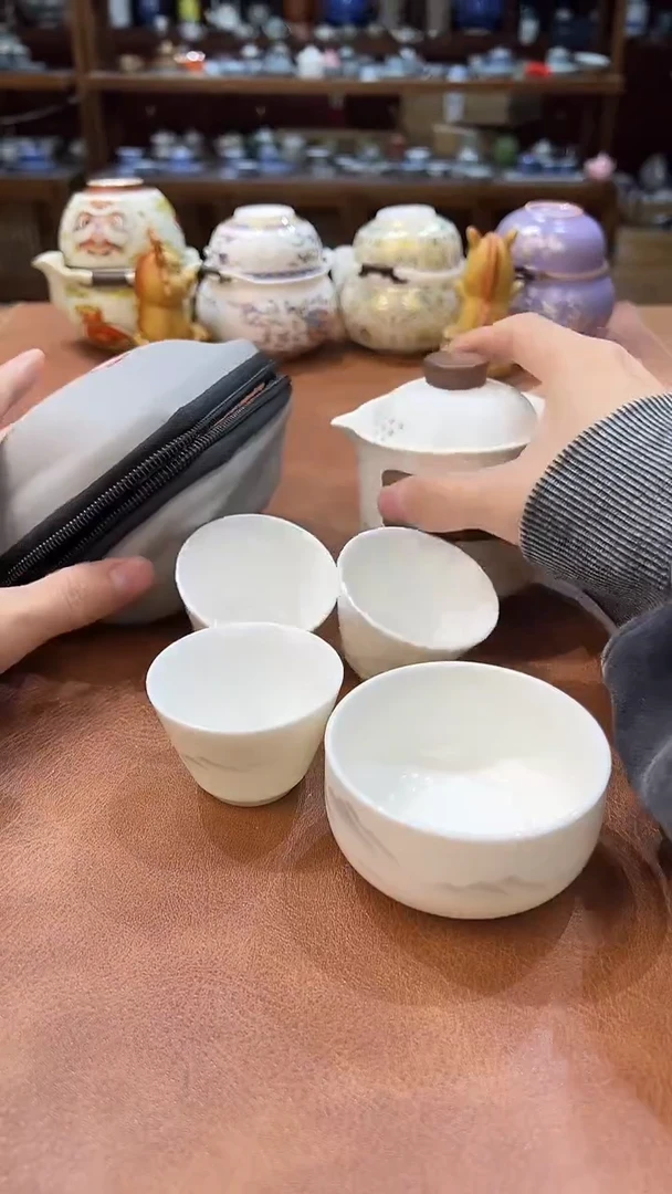 真的很便宜会开片的旅行茶具