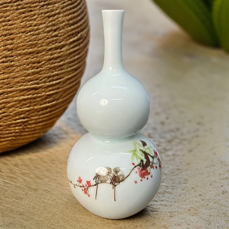 景德镇全手工手绘陶瓷葫芦摆件（已开价）