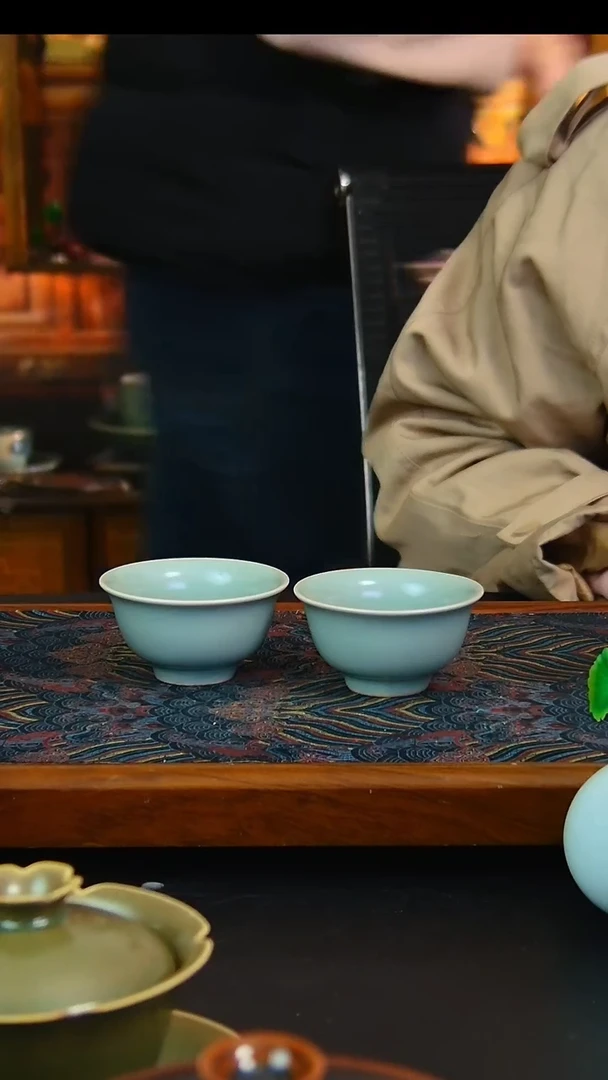 瓷片闪电购1f仿古压手杯不完美