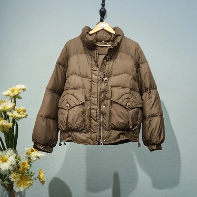 冬季新款立领简约短款外套秋冬W503