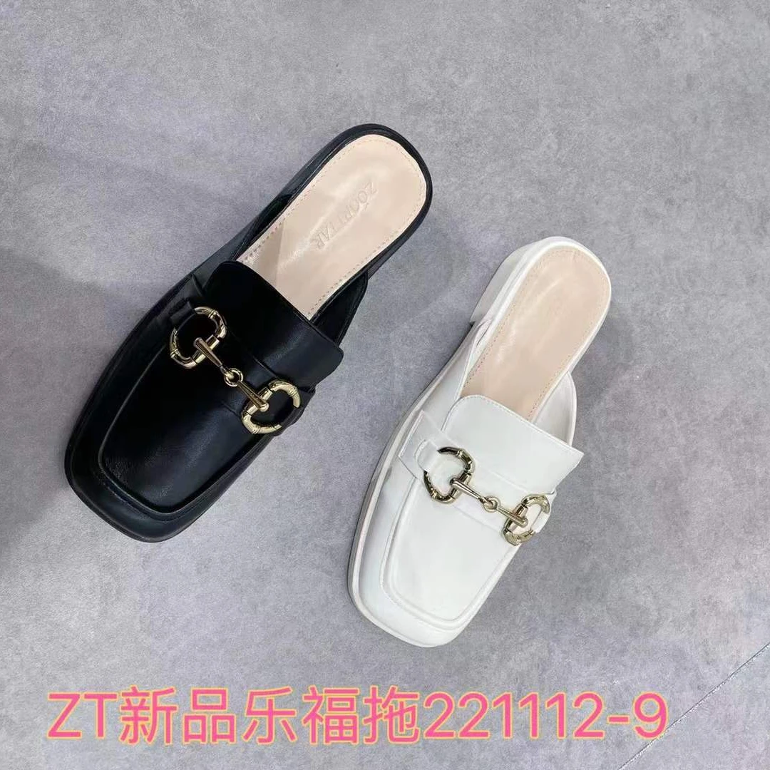 专柜正品221112-9舒适时尚休闲百搭夏季春季春夏方头包头拖