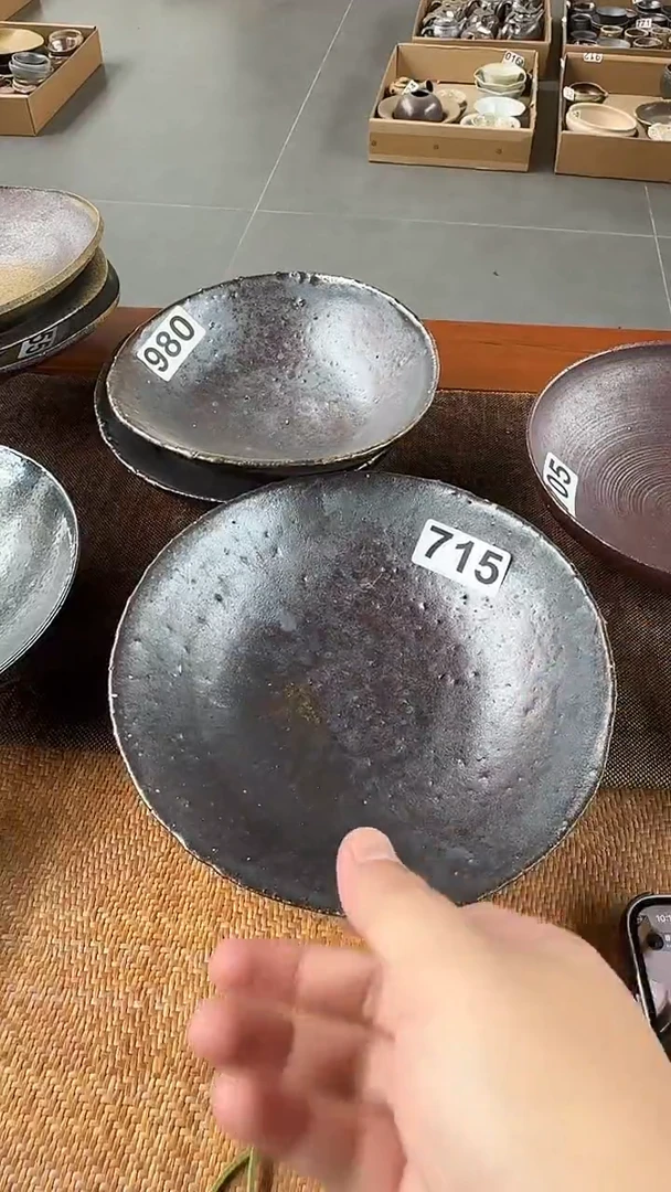 盘715号吴松制陶传统高温裸柴烧壶承盘