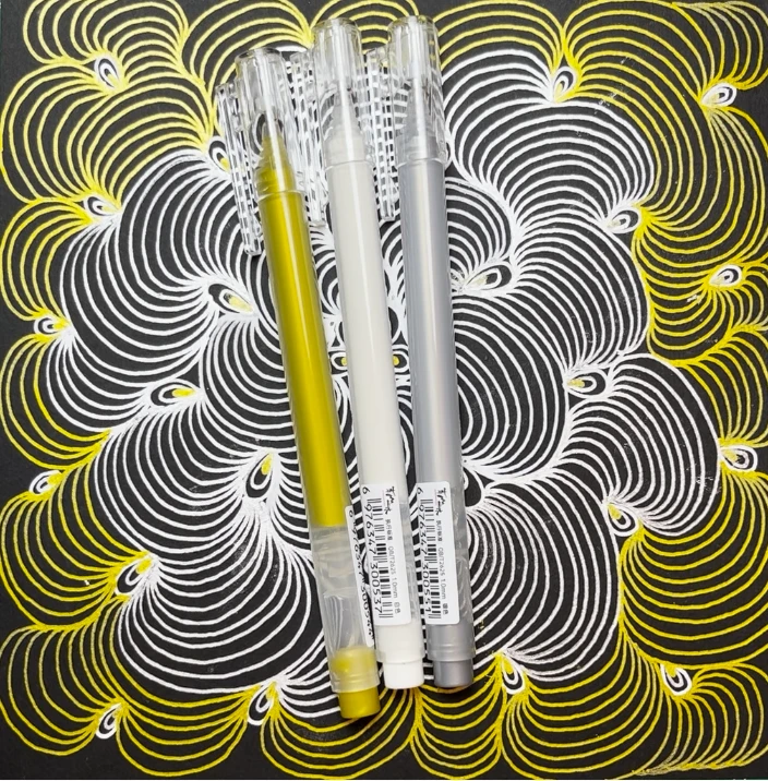 青山一木白色高光笔丝滑流畅大容量线描禅绕画漫画提亮补光绘画笔