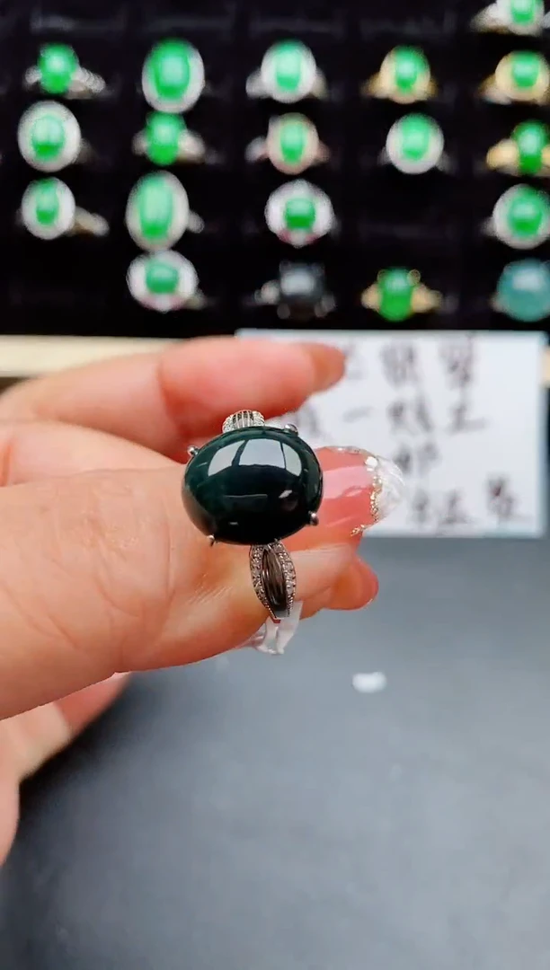 【闪购商品】翡翠戒指银S925镶嵌05800