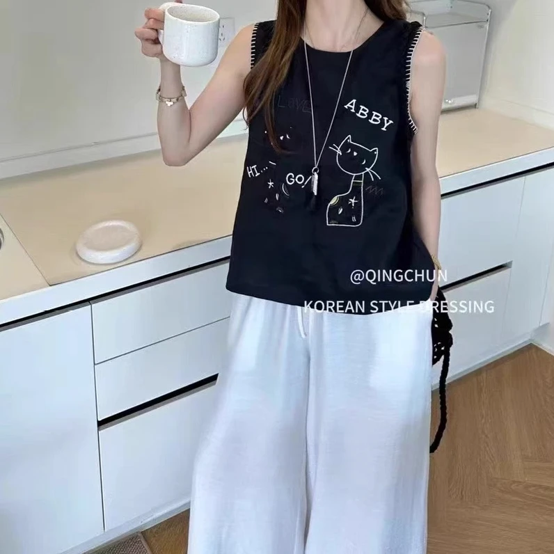 武汉蔓姐【小衫】夏季新款时尚舒适小猫小衫 衣长58公分左右 5976#