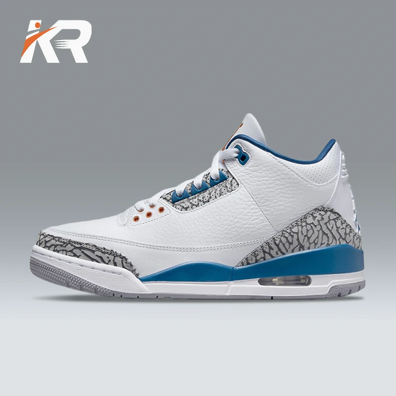耐克（NIKE）男鞋 Air Jordan 3 Retro AJ3白蓝 男款 复古休闲篮球
