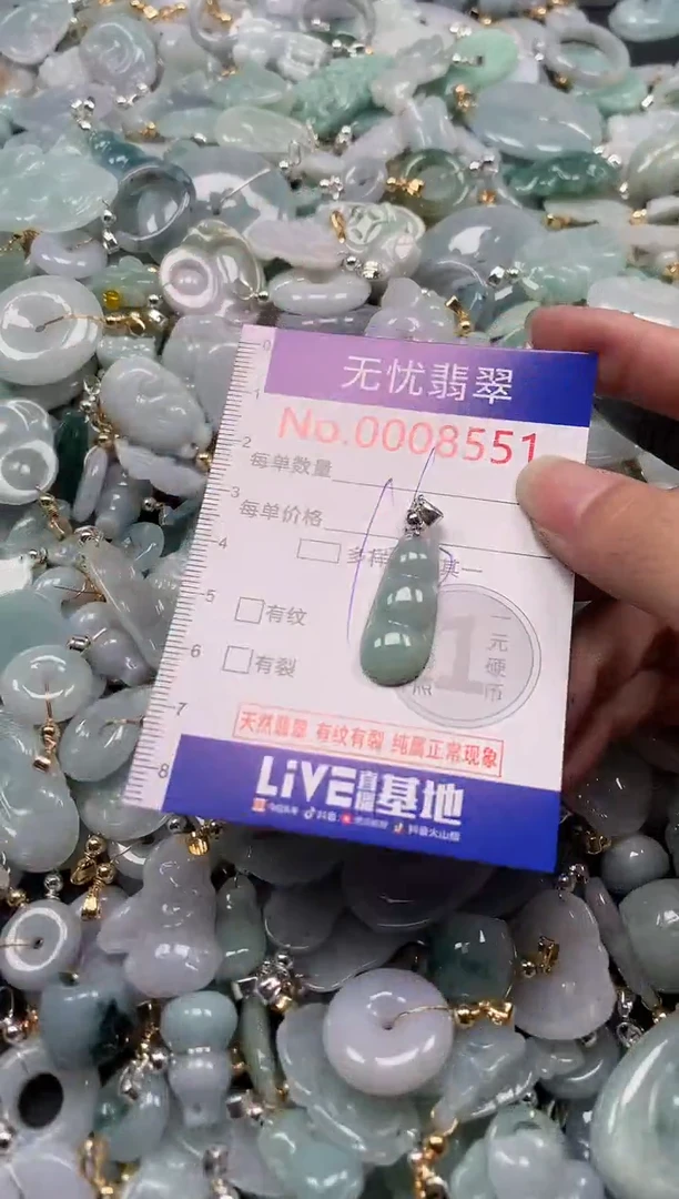 翡翠未镶嵌吊坠(不含链)8551