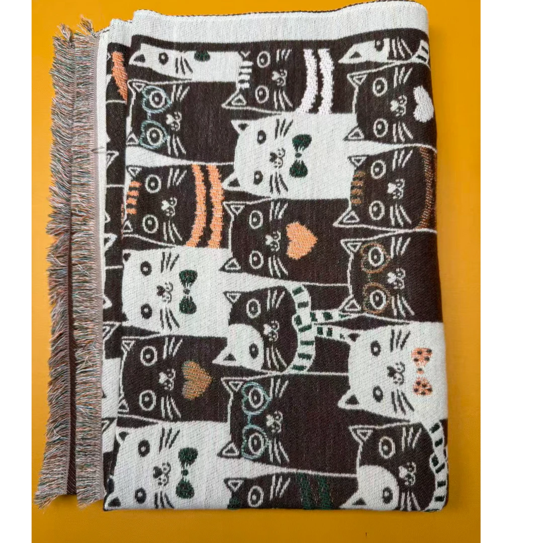 A34咖色围巾女款