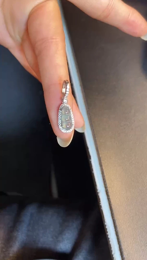 吊坠(不含链)银S925镶嵌翡翠1