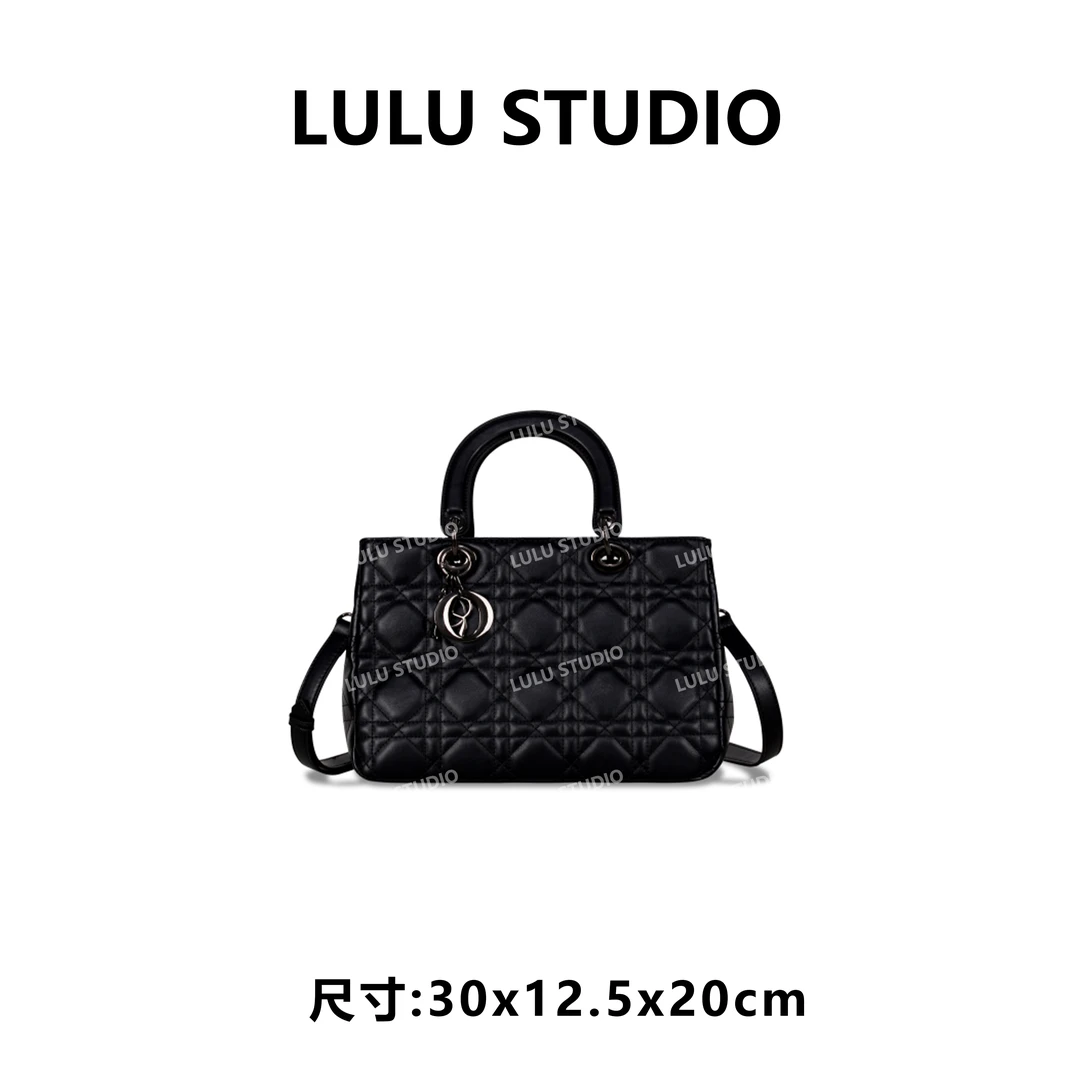 【LULU】GQ-1834-黑色RAIN.CUN气质时尚百搭简约斜跨轻奢女包