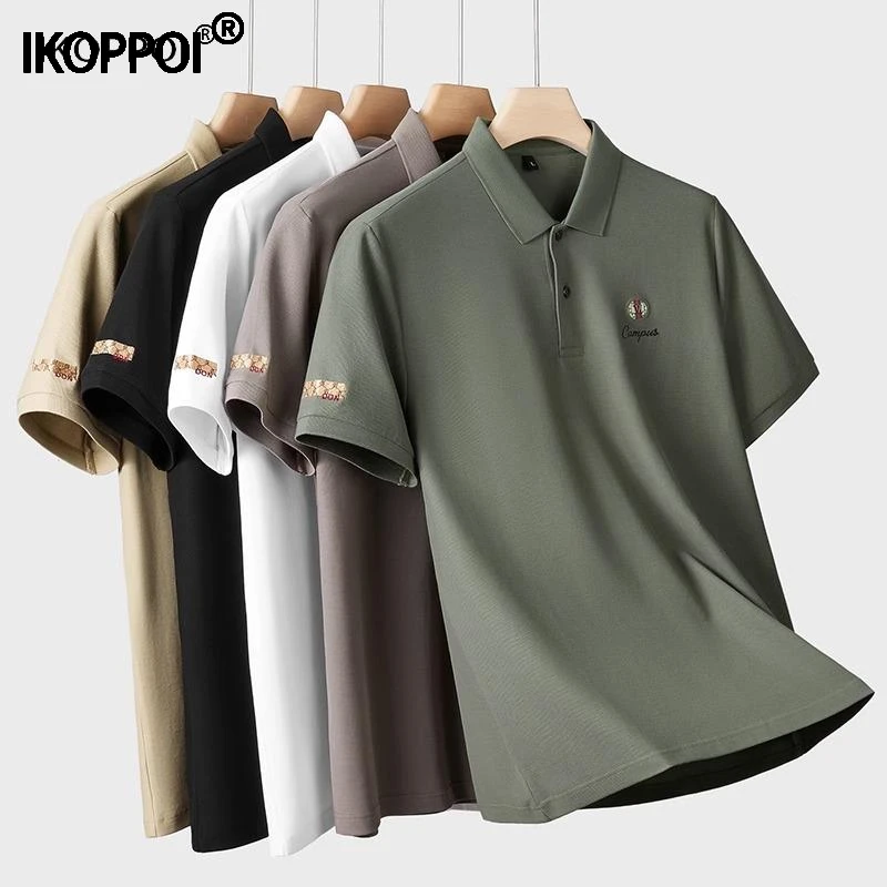 高端夏季丝光纯棉胖子POLO衫刺绣半袖加肥加大码男士翻领短袖T恤