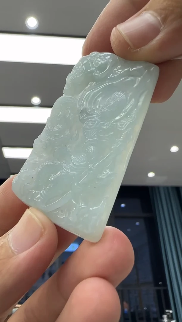 颈饰未镶嵌翡翠天然翡翠A货孤品一件