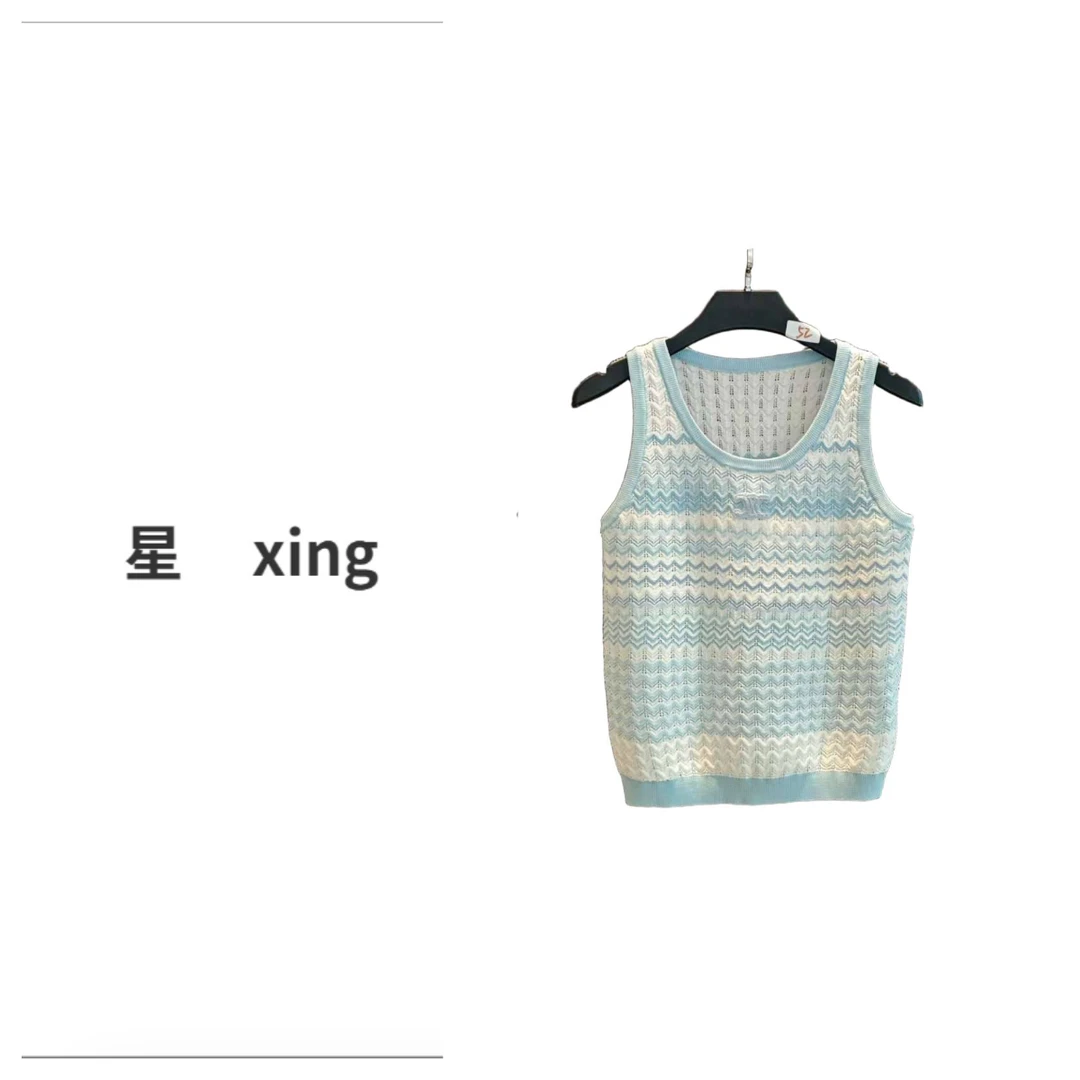 229夏装新款圆领套头无袖修身显瘦百搭针织背心上衣57066