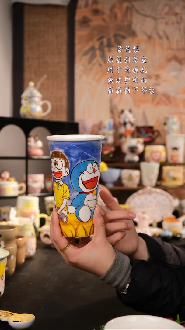 摆件陶旺的可以陶瓷手工手绘设计师款