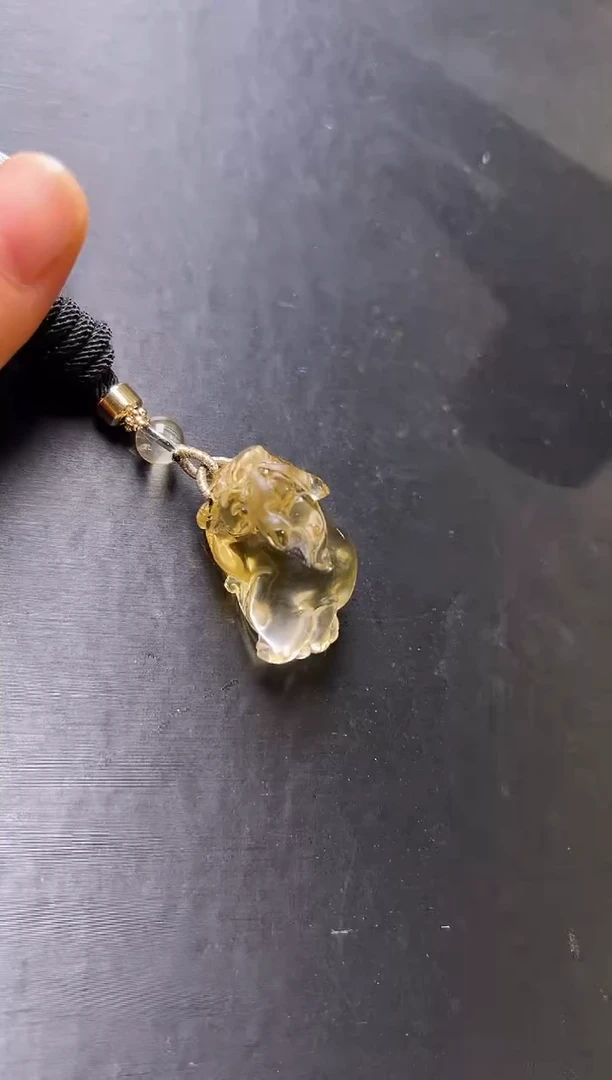颈饰未镶嵌水晶黄水晶貔貅吊坠 JP50651