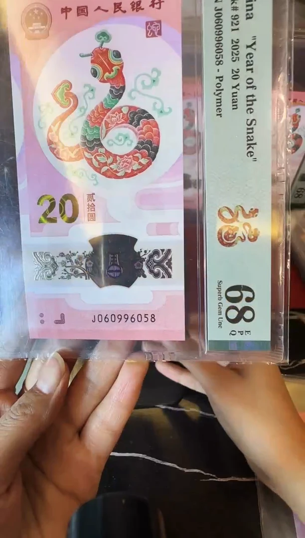 塑料2025 蛇钞 单张  0060996058