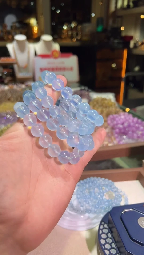 合成(培育)海蓝宝石未镶嵌12mm+海蓝宝(多样性发一)