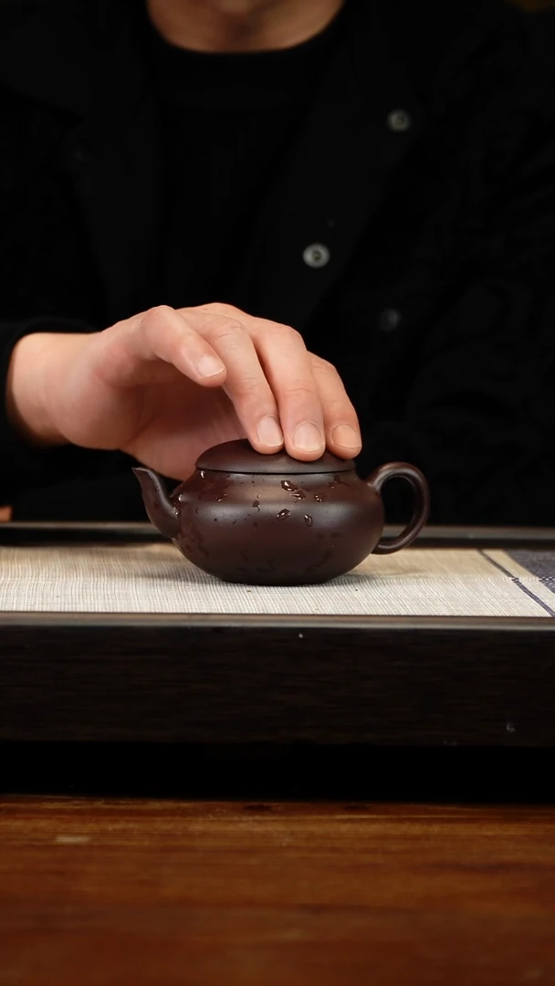 茶壶紫砂紫泥聚缘