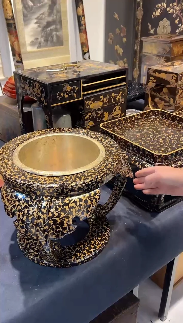 满金莳绘 鎏银火钵