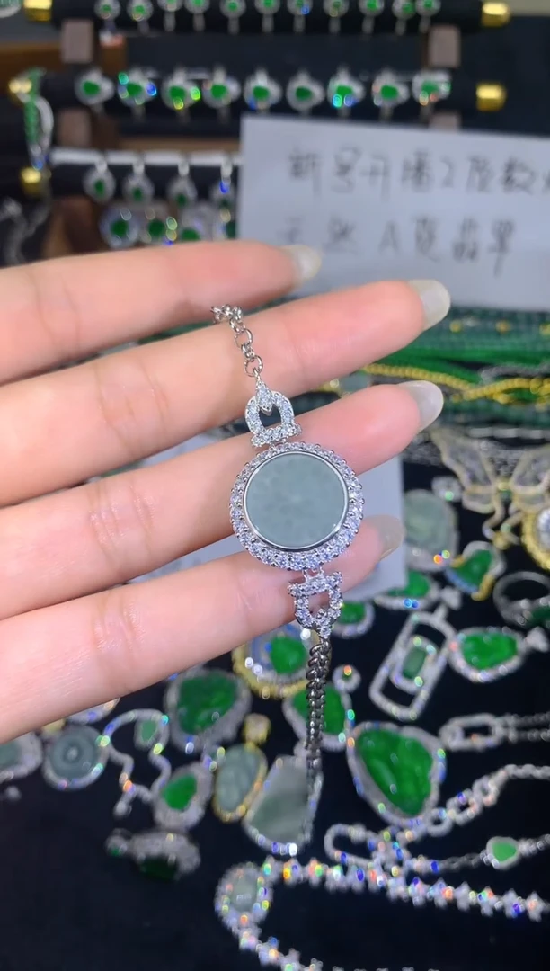 合金手链翡翠无事牌手链多样性发一件