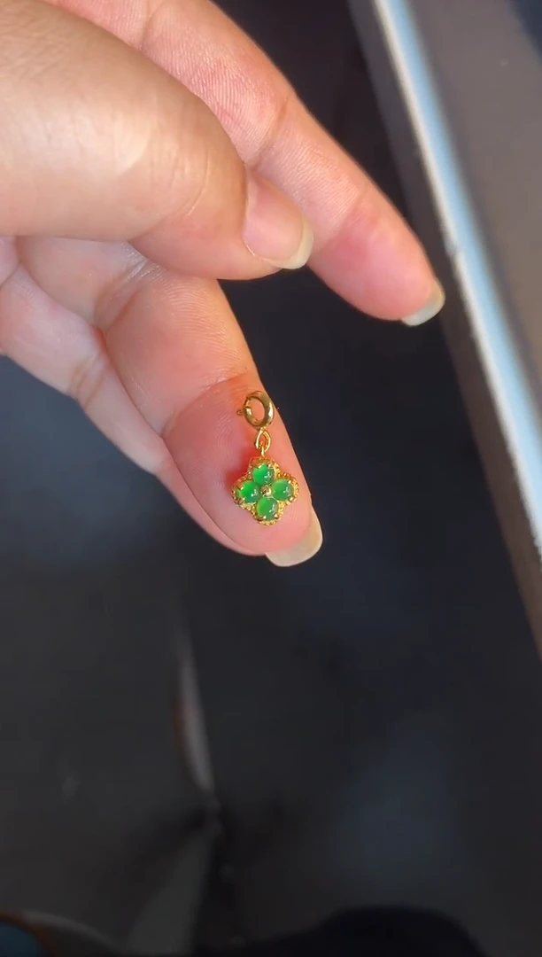 吊坠(不含链)银S925镶嵌翡翠1