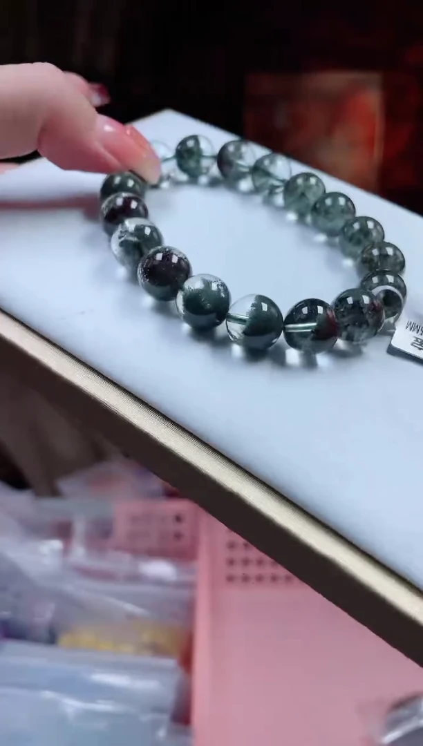 【闪购商品】水晶手串未镶嵌绿幽灵11.5MM多样性发其一