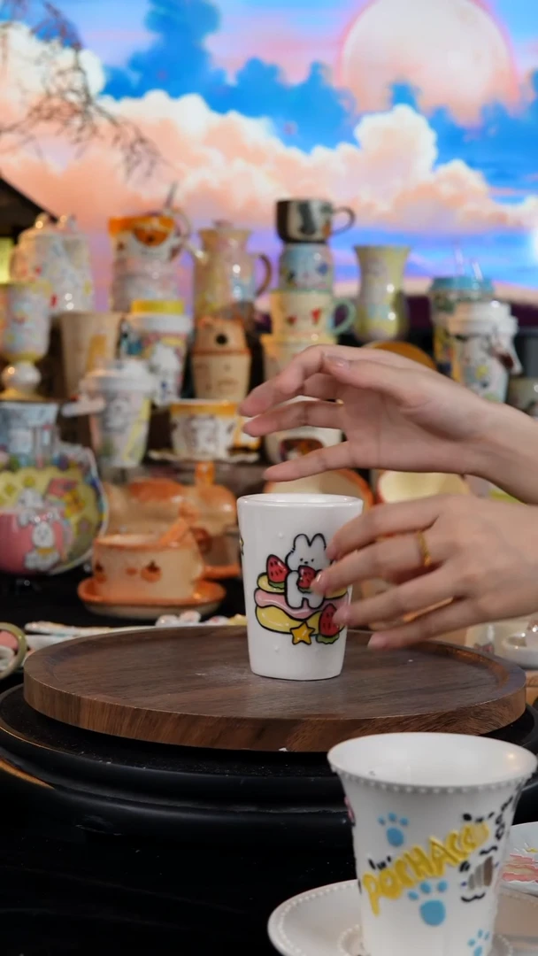 陶瓷便携款手工手绘景德镇陶瓷