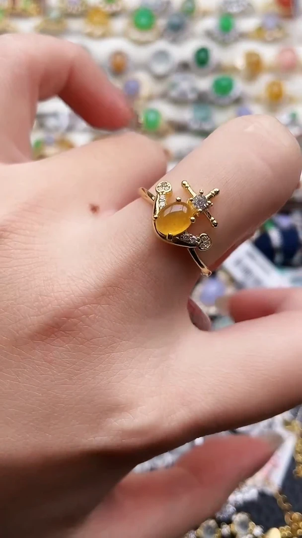 银S925镶嵌戒指翡翠46