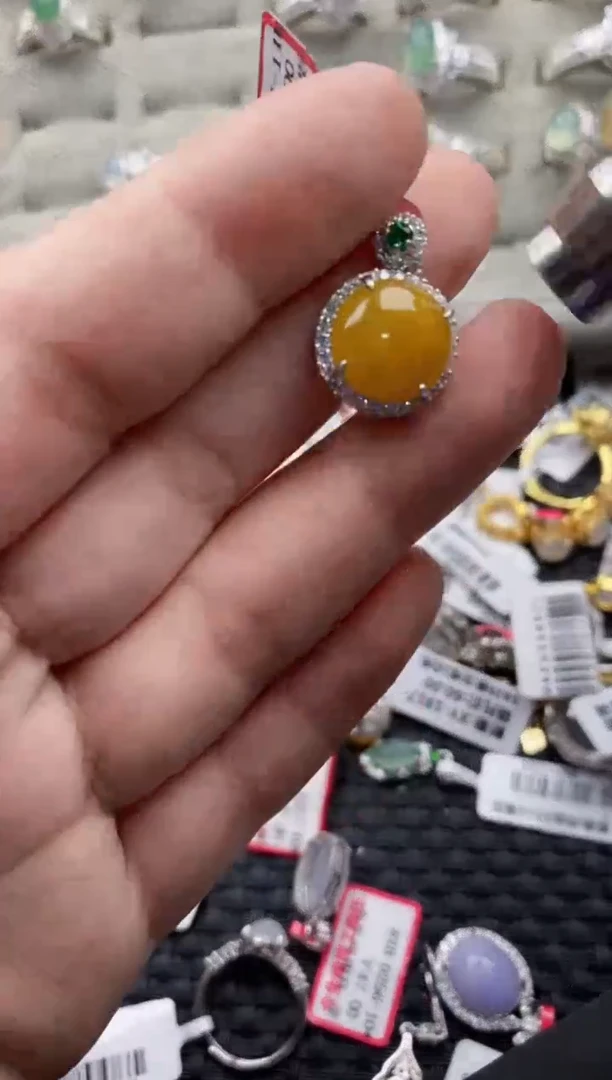 【闪购商品】翡翠戒指银S925镶嵌666666---8