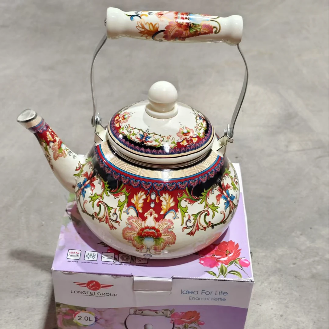 珐琅水壶中式水壶咖啡奶茶通用工艺品2MG