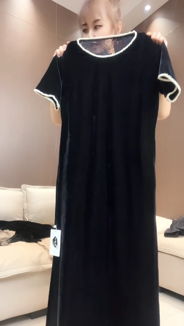 珍珠领裙子L码125