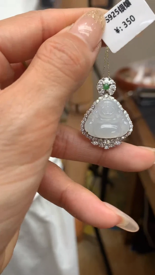 【闪购商品】翡翠颈饰银S925镶嵌佛公