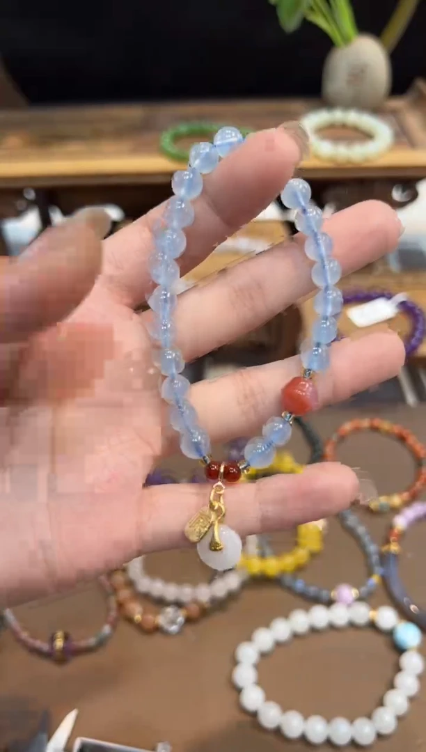【闪购商品】海蓝宝石手链未镶嵌@@手饰