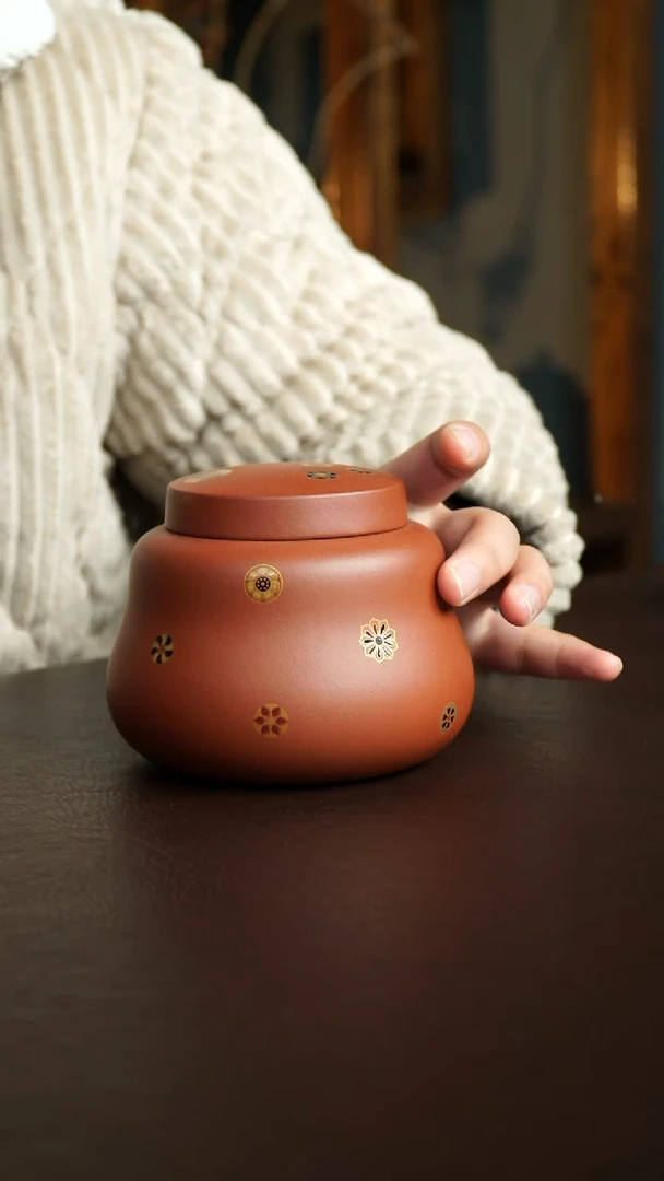 茶杯紫砂36号 茶叶罐150克 宜兴紫砂原矿作品