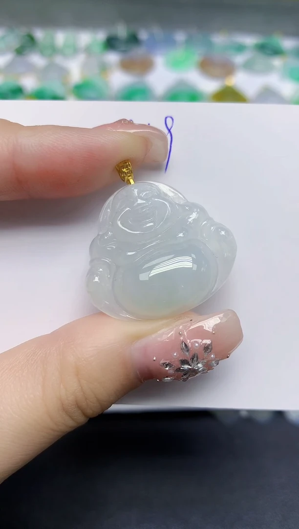 颈饰未镶嵌翡翠天然缅甸翡翠A货翡翠百元以上9元证书费自理