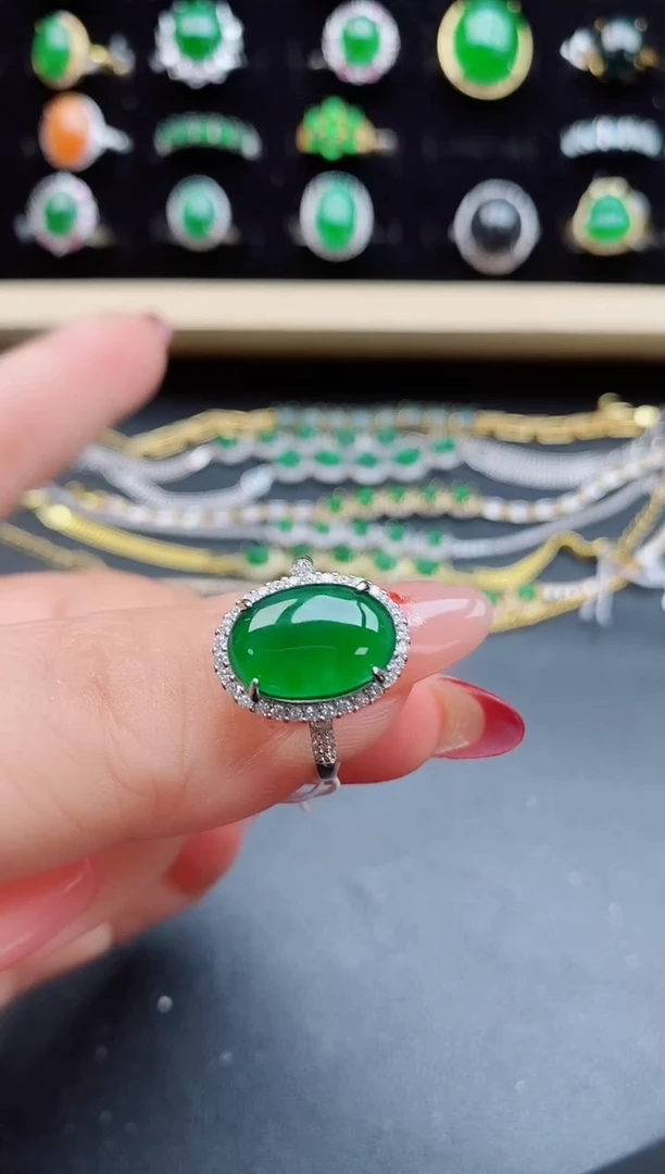 【闪购商品】翡翠戒指银S925镶嵌50805850