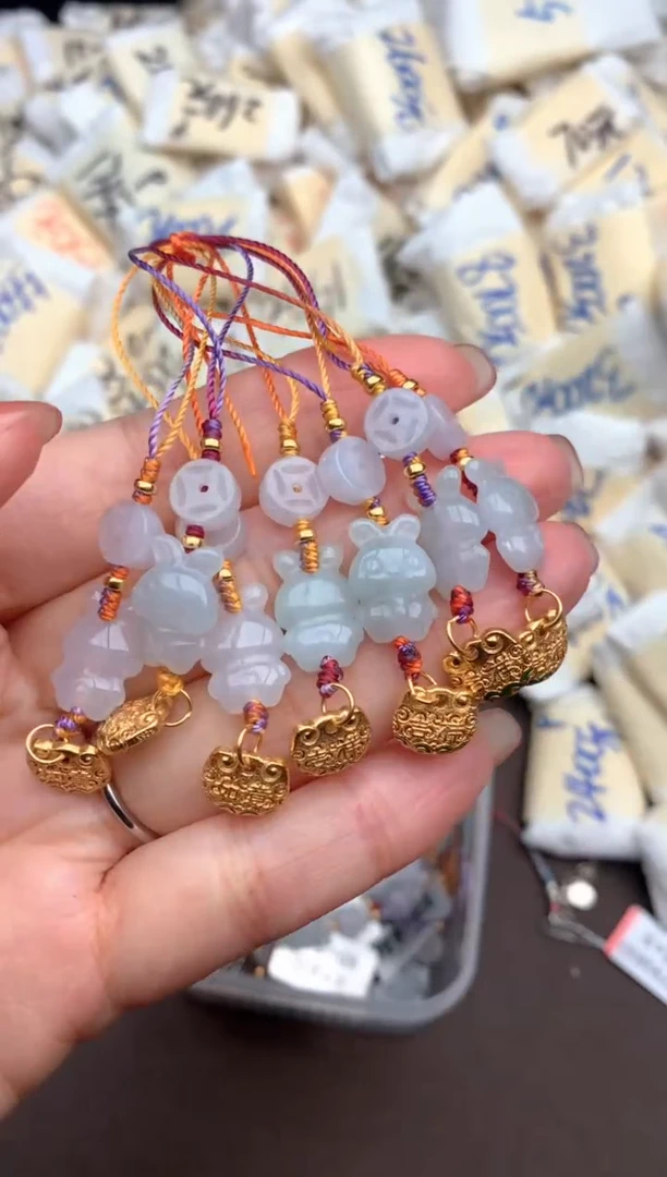 翡翠挂件银S925镶嵌（多样性发货）发1个