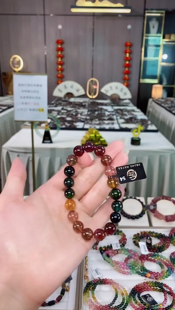 碧玺单圈手串10mm+未镶嵌碧玺（多样性发一条）