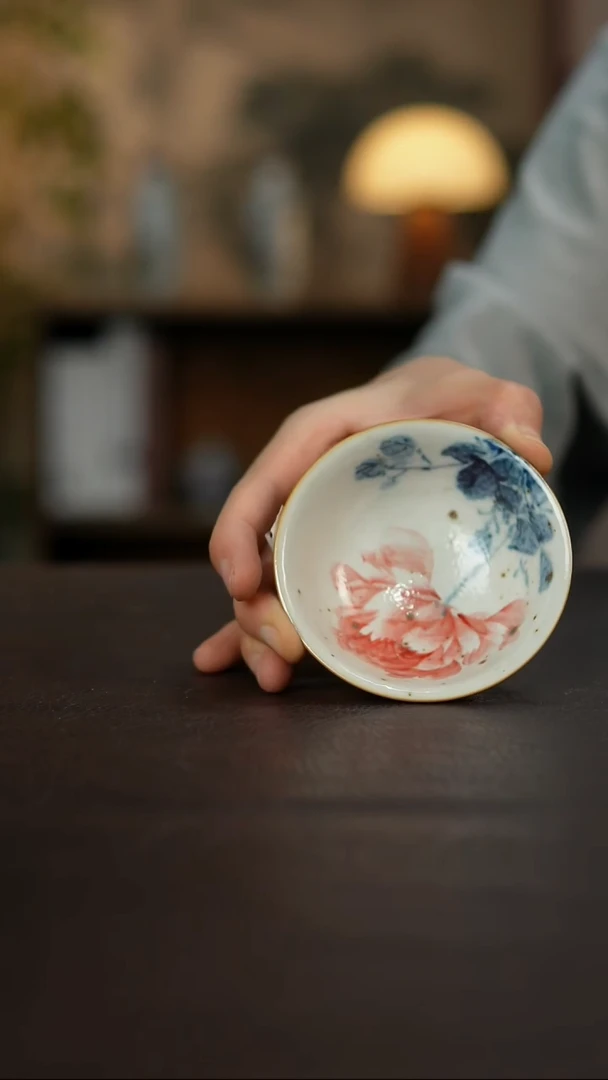 杯景德镇陶瓷杯碗柴烧多人