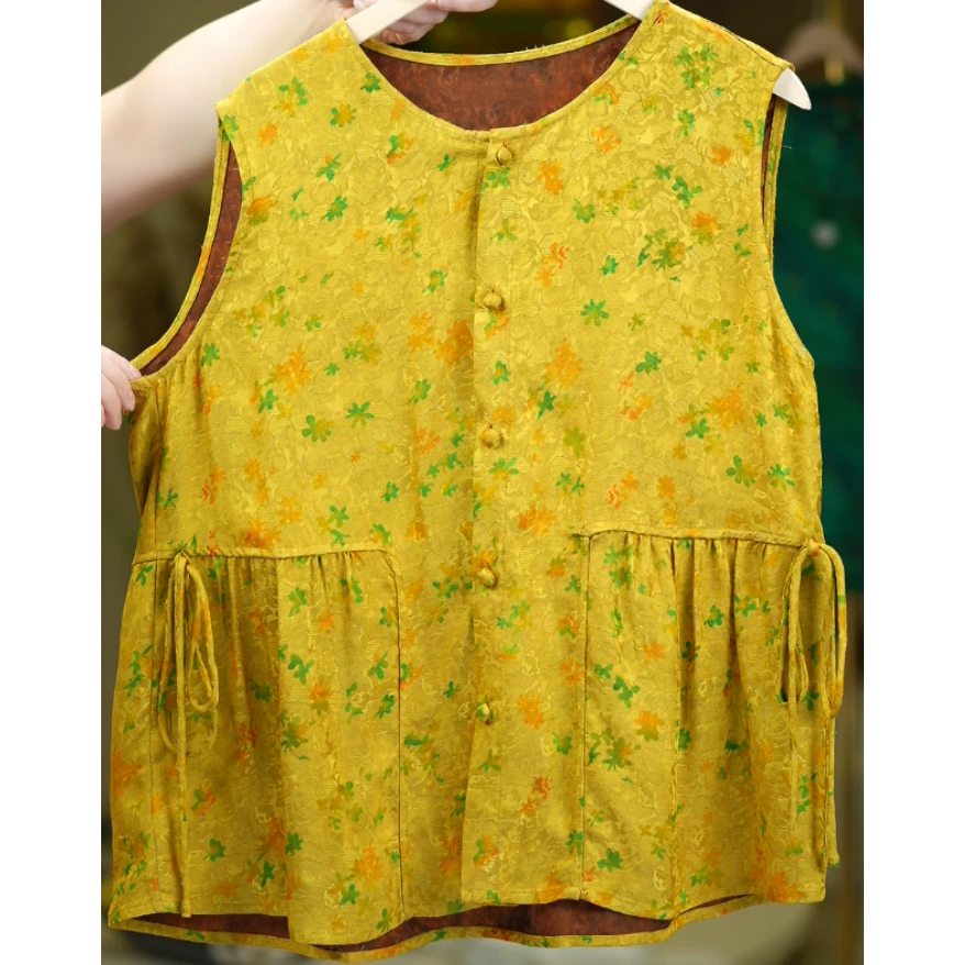 浮朵<<非遗美学>>1346夏季新款无袖宽松坎肩马甲