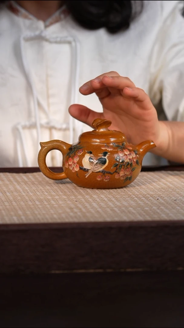 茶壶紫砂黄金砂柴烧 240cc